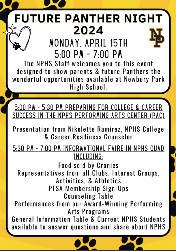  NPHS Future Panther Night!